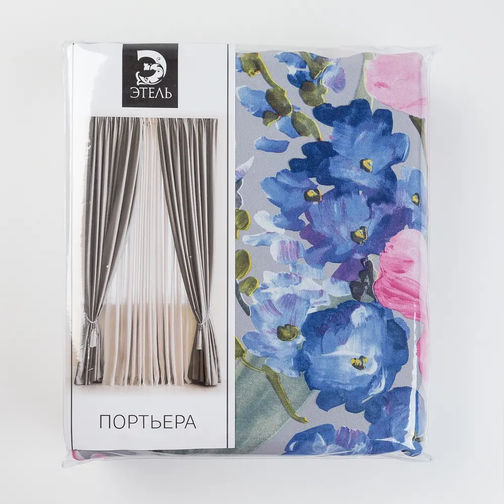 Фото 7 Штора Этель 4292660 на шторной ленте, 265x250 см, цвет розовый