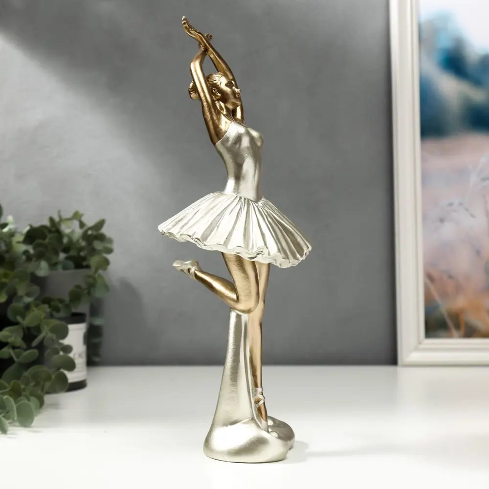 Фото 2 Фигурка сувенирная Simaland "Балерина в жемчужной пачке - балетное па" 31.5x12x13 см