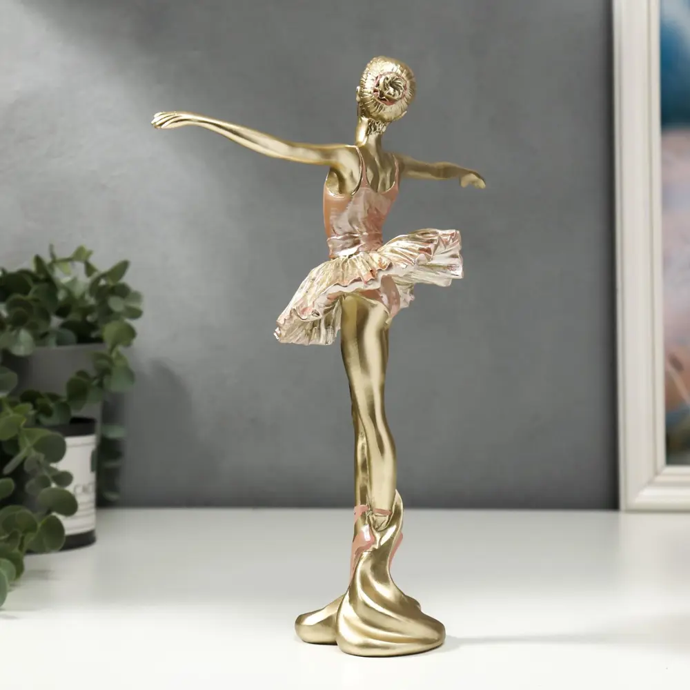Фото 2 Фигурка сувенирная Simaland Балеринка в серебристо-розовой пачке 25.5x8.5x21 см