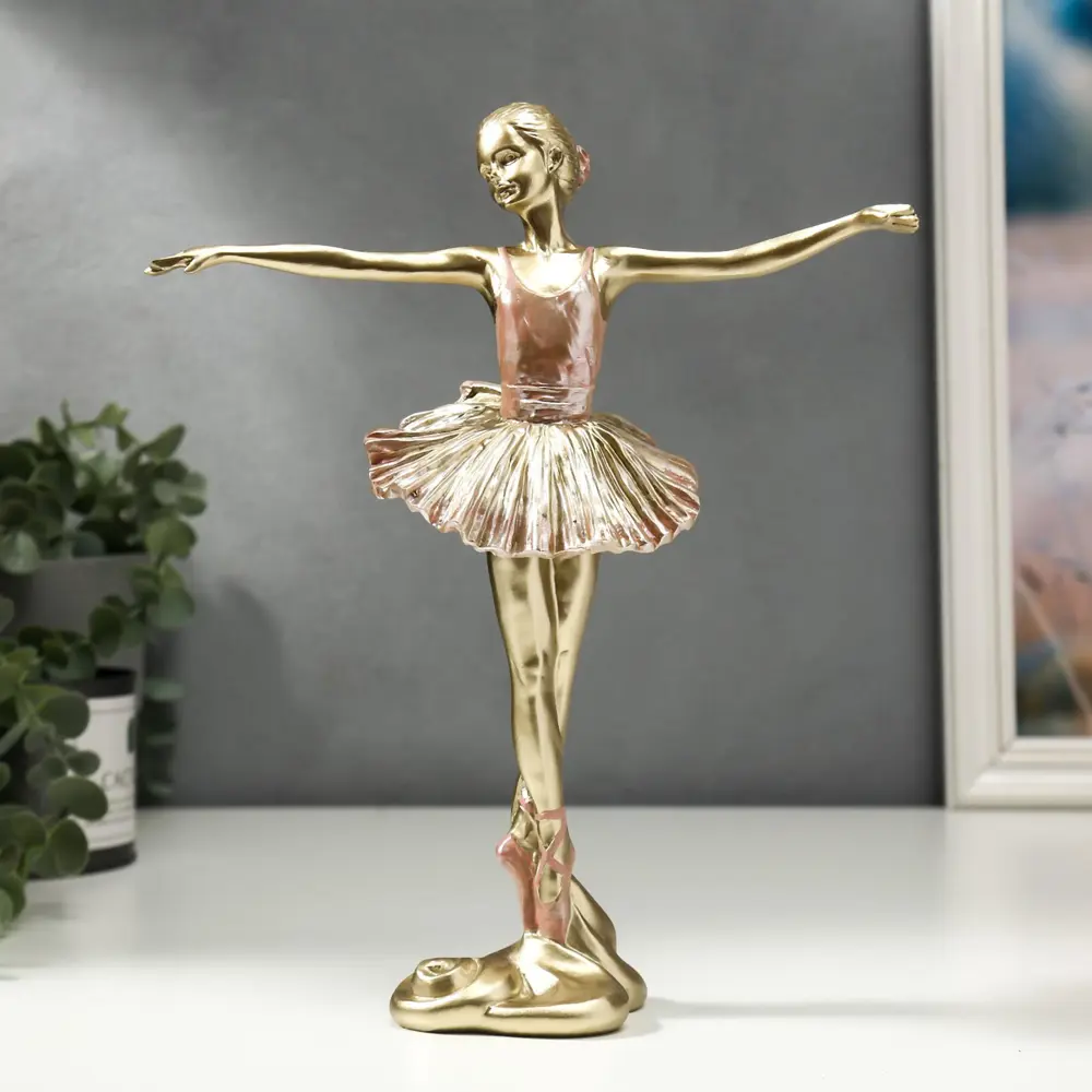 Фото Фигурка сувенирная Simaland Балеринка в серебристо-розовой пачке 25.5x8.5x21 см