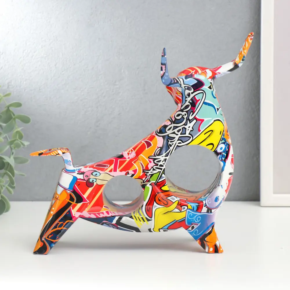 Фото 3 Фигурка сувенирная Simaland "Бык" граффити 23x11x25 см Фото 3 Фигурка сувенирная Simaland "Бык" граффити 23x11x25 см