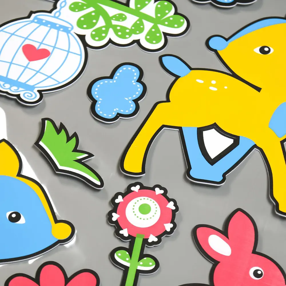 Фото Наклейка интерьерная "Оленята на лужайке" 79x49 см