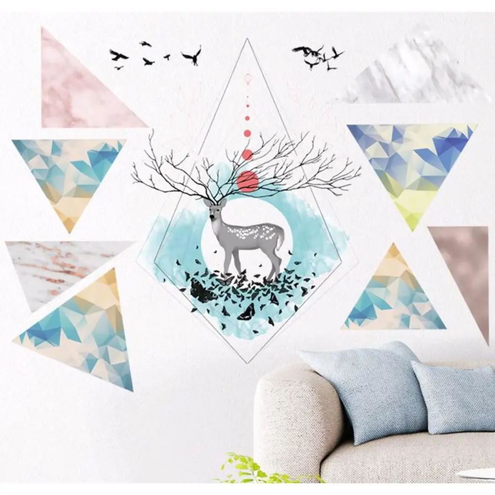 Фото Наклейка интерьерная "Олень и геометрия" 60x90 см
