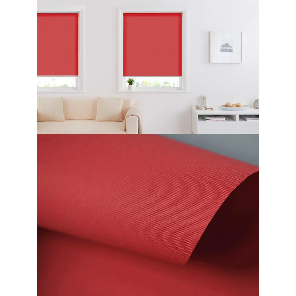 Фото Рулонная штора Fixline amigo 60x180 см цвет красный