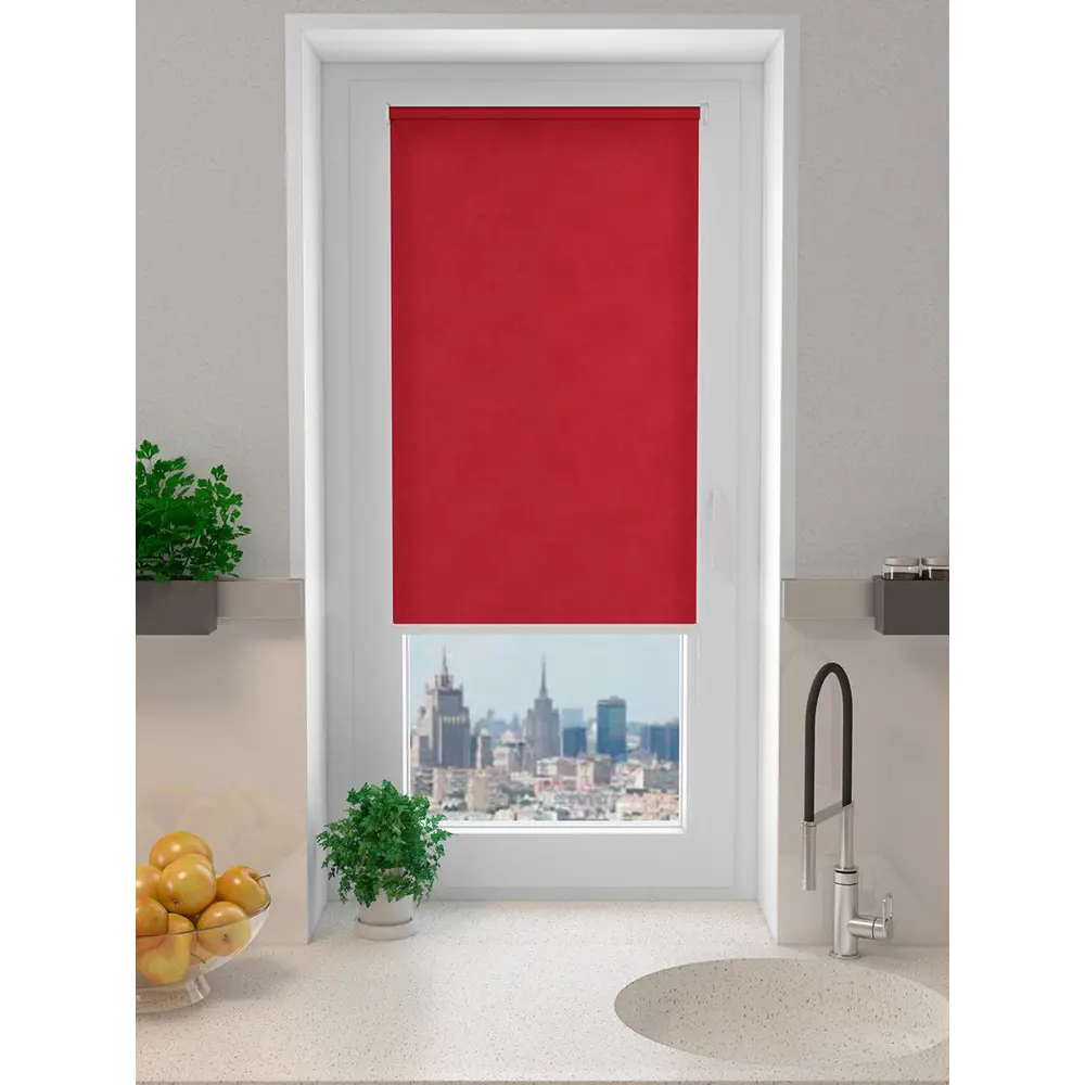 Фото 2 Рулонная штора Fixline amigo 60x180 см цвет красный