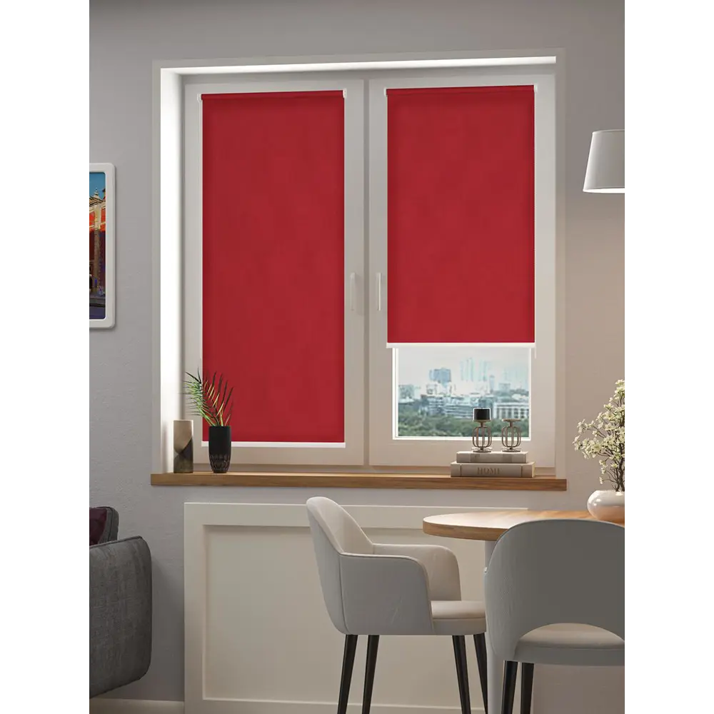 Фото 3 Рулонная штора Fixline amigo 60x180 см цвет красный