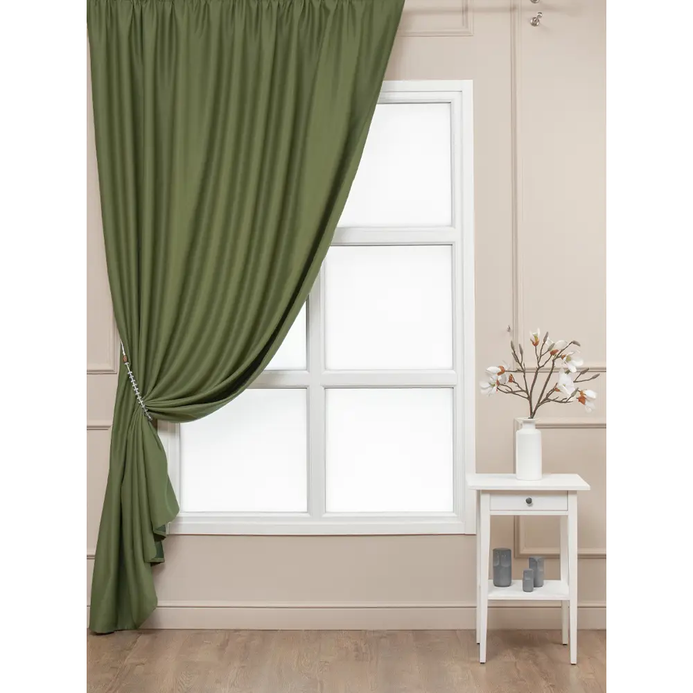 Фото 3 Штора Amore mio RR Milan 85174 на шторной ленте 270x200 см цвет зеленый Фото 3 Штора Amore mio RR Milan 85174 на шторной ленте 270x200 см цвет зеленый