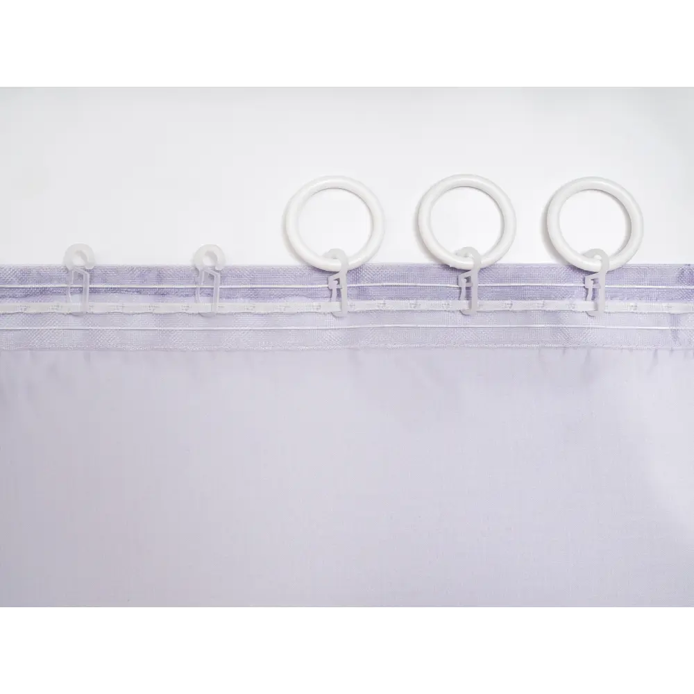 Фото 7 Тюль Микровуаль YML1936 на шторной ленте 270x300 см, цвет сиреневый