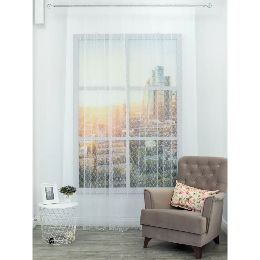 Фото Тюль Amore mio RR 9142 19738 на шторной ленте 300x270 см цвет белый Фото Тюль Amore mio RR 9142 19738 на шторной ленте 300x270 см цвет белый