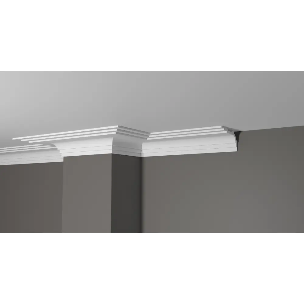 Фото 6 Плинтус потолочный ударопрочный влагостойкий под покраску Decor-Dizayn DD515 100x60x2000мм Фото 6 Плинтус потолочный ударопрочный влагостойкий под покраску Decor-Dizayn DD515 100x60x2000мм