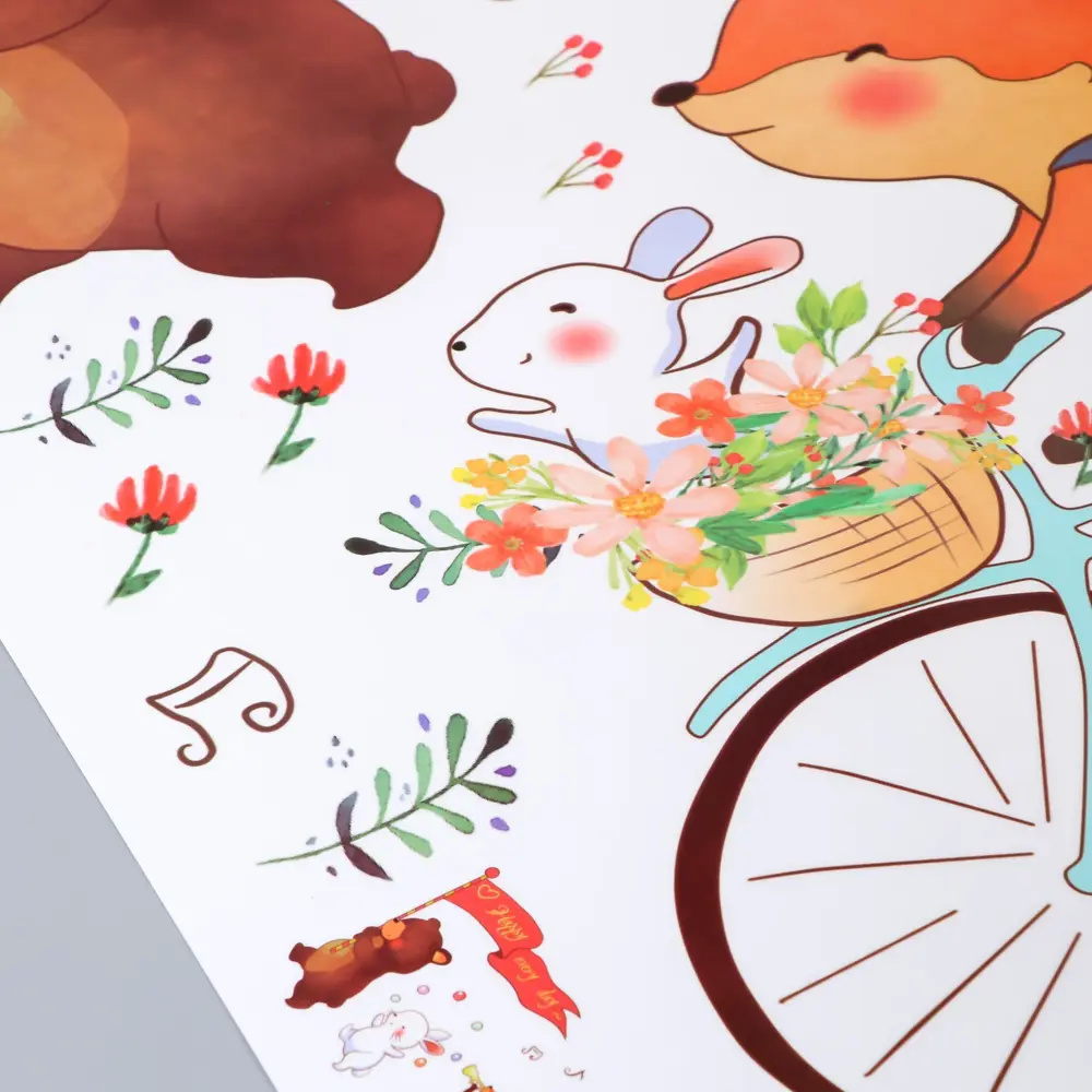 Фото 2 Наклейка интерьерная "Зверята на параде" 60x90 см