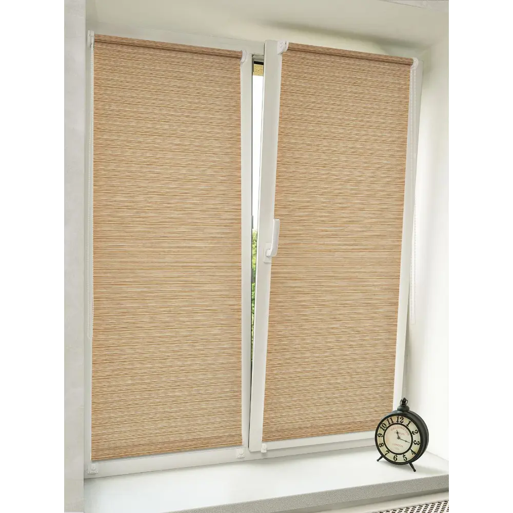 Фото 7 Рулонная штора с направляющими струнами Sola "Марракеш Клен" 68*170 см