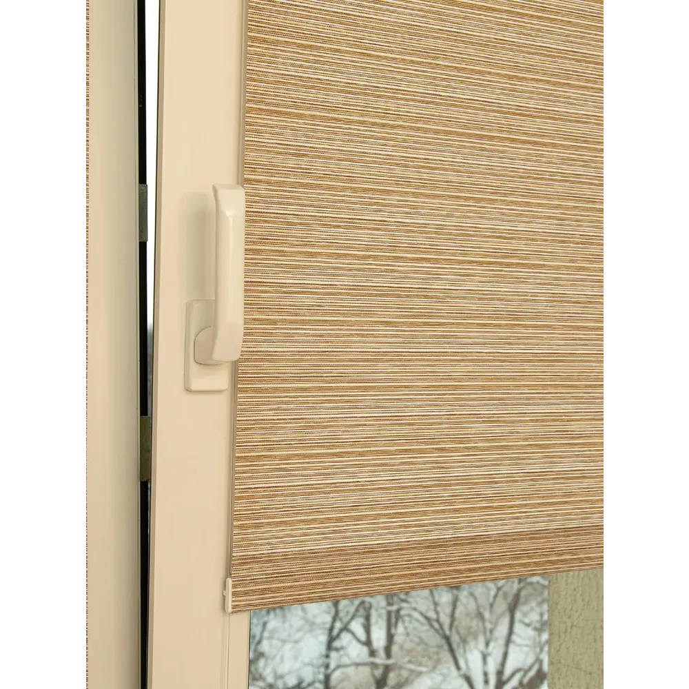 Фото Рулонная штора с направляющими струнами Sola "Марракеш Клен" 34*170 см