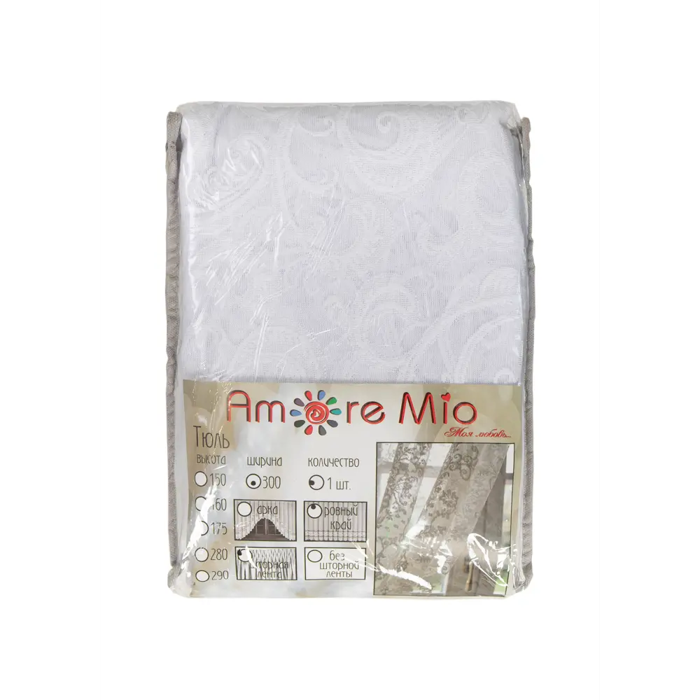 Фото 6 Штора Amore mio RR H 4014 28517 на шторной ленте 270x300 см цвет белый