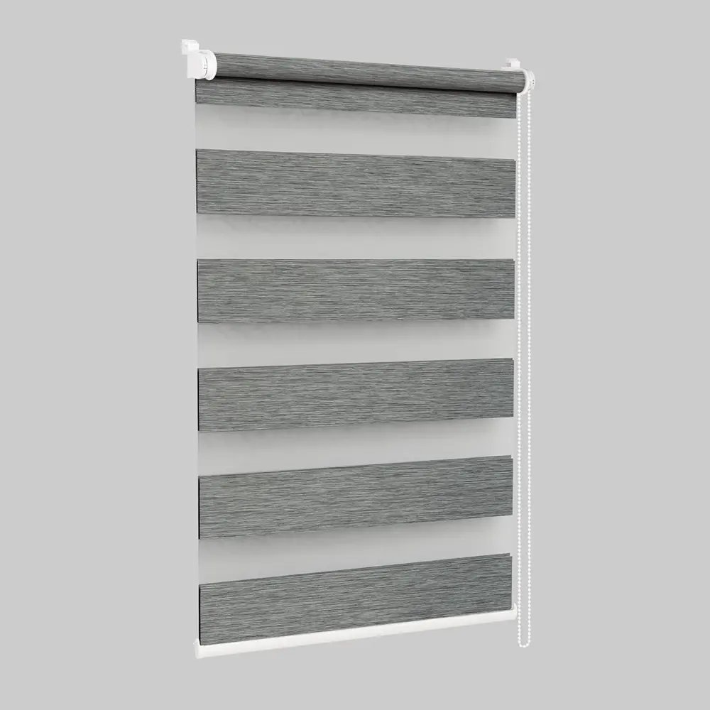 Фото 6 Рулонная штора день-ночь с направляющими струнами Sola "Сантайм блэкаут Фаро" кварц 73x160 см