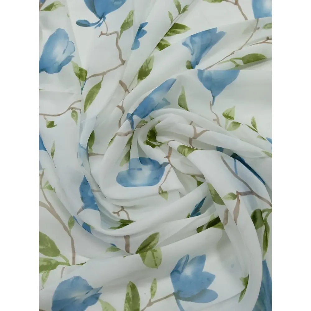 Фото Тюль Inva "Магнолия" 260x300 голубой Фото Тюль Inva "Магнолия" 260x300 голубой