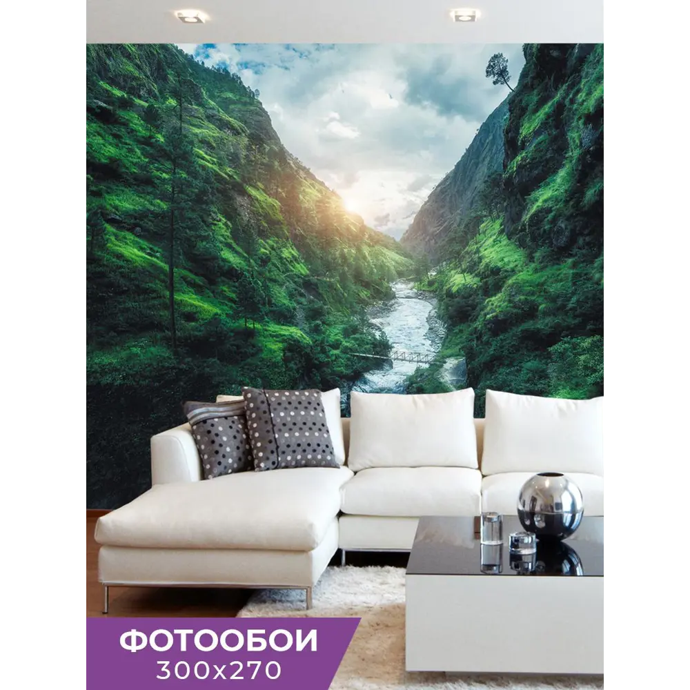Фото Фотообои флизелиновые Gustav House 3x2.7 м Горная река/3591 Фото Фотообои флизелиновые Gustav House 3x2.7 м Горная река/3591