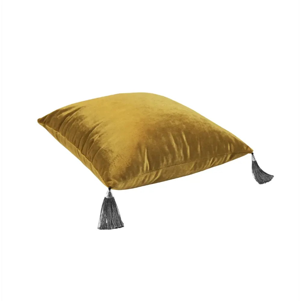 Фото Декоративная подушка Edelson Velvet золото, 45x45 см Фото Декоративная подушка Edelson Velvet золото, 45x45 см