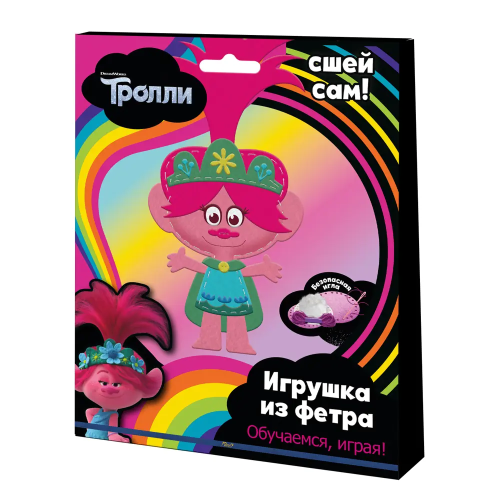 Фото Набор для шитья из фетра Priority "Сделай сам" Тролли Розочка Фото Набор для шитья из фетра Priority "Сделай сам" Тролли Розочка