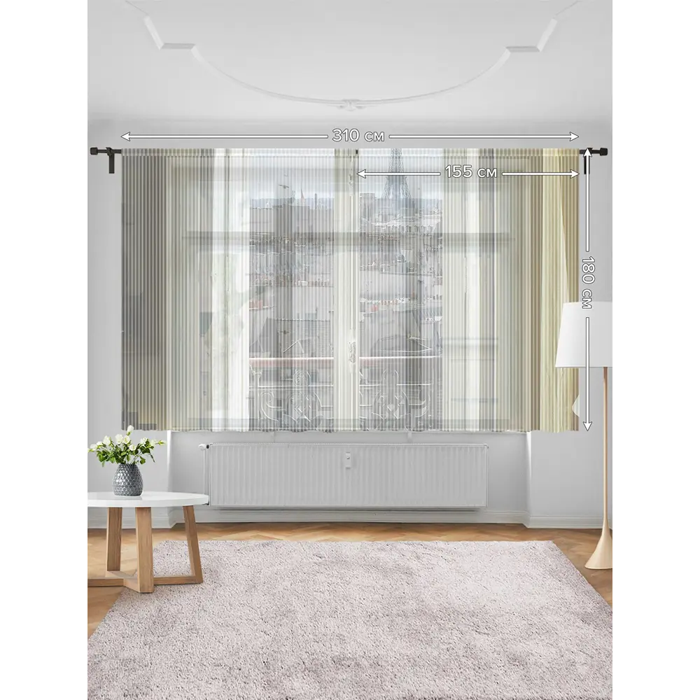 Фото 3 Тюль Joyarty на шторной ленте для кухни Уютное Французское Утро 155x180 см цвет оливковый Фото 3 Тюль Joyarty на шторной ленте для кухни Уютное Французское Утро 155x180 см цвет оливковый