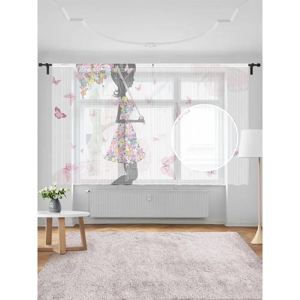 Фото Тюль Joyarty на шторной ленте для кухни Цветочная Погода 155x180 см цвет желтый Фото Тюль Joyarty на шторной ленте для кухни Цветочная Погода 155x180 см цвет желтый