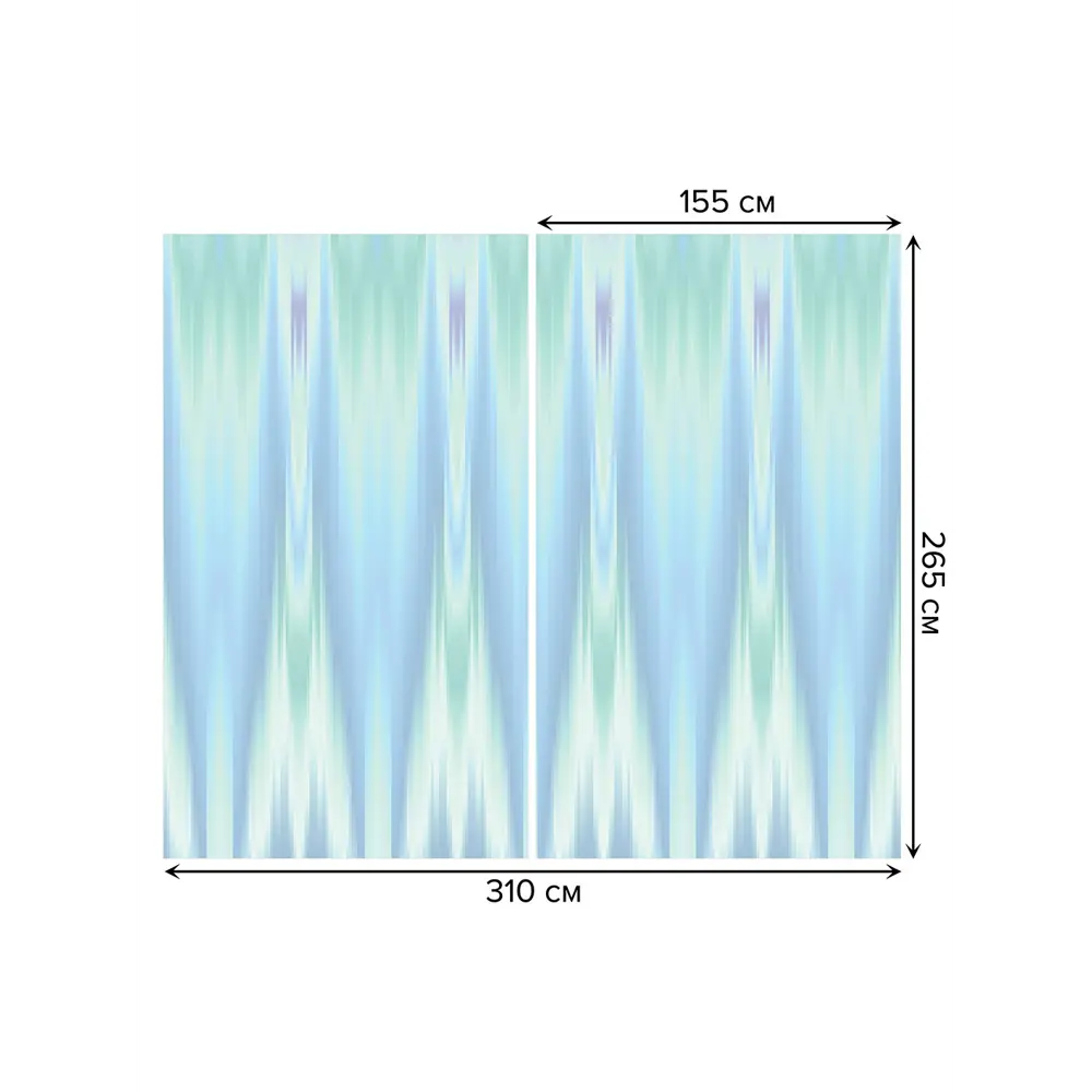 Фото 2 Тюль Joyarty на шторной ленте Античная Иллюзия 155x265 см цвет голубой