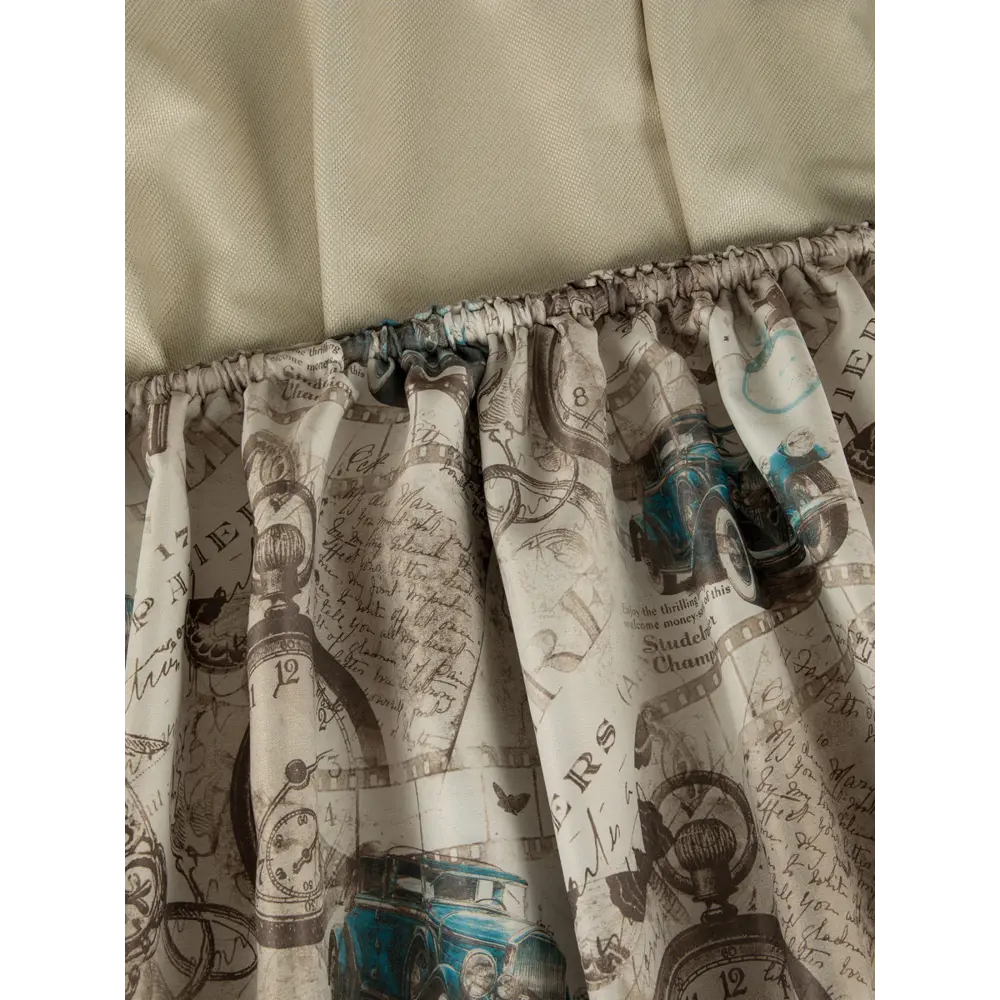 Фото 4 Штора на шторной ленте Время 200x270 см цвет коричневый Фото 4 Штора на шторной ленте Время 200x270 см цвет коричневый