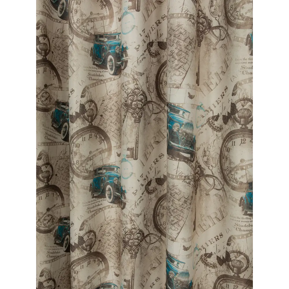 Фото 3 Штора на шторной ленте Время 200x270 см цвет коричневый Фото 3 Штора на шторной ленте Время 200x270 см цвет коричневый