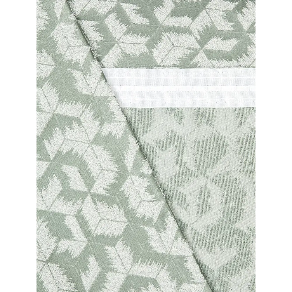 Фото 4 Штора на шторной ленте Антре 200x270 см цвет зеленый Фото 4 Штора на шторной ленте Антре 200x270 см цвет зеленый