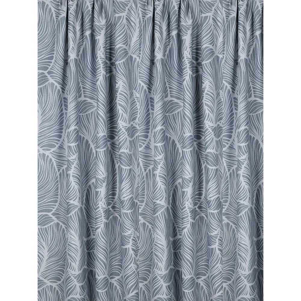 Фото 3 Штора на шторной ленте Листья 200x270 см цвет серый