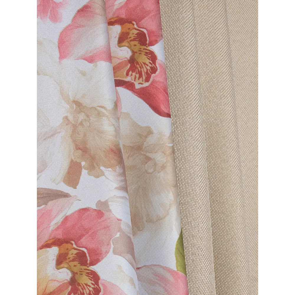 Фото 4 Комплект штор на шторной ленте Джоси 200x260 см цвет коралл Фото 4 Комплект штор на шторной ленте Джоси 200x260 см цвет коралл
