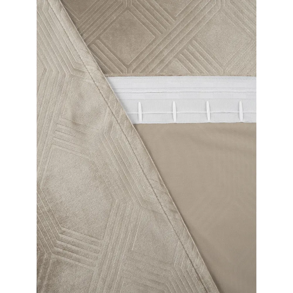 Фото 6 Штора на шторной ленте Велда 200x270 см цвет бежевый Фото 6 Штора на шторной ленте Велда 200x270 см цвет бежевый