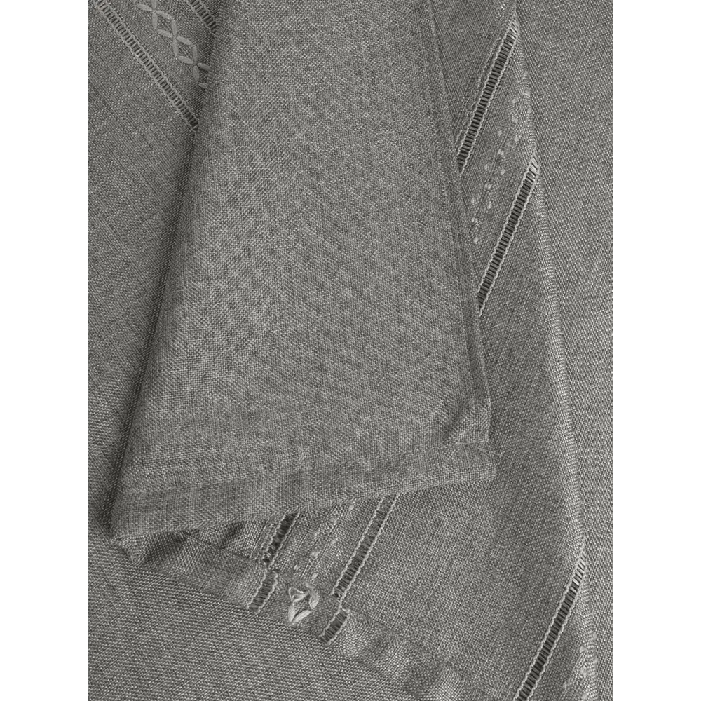 Фото Штора на шторной ленте Берта 200x270 см цвет серый Фото Штора на шторной ленте Берта 200x270 см цвет серый