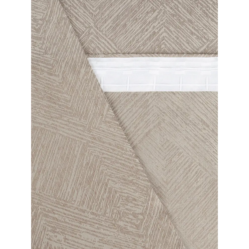 Фото 6 Комплект штор на шторной ленте Гвенет 250x260 см цвет песочный Фото 6 Комплект штор на шторной ленте Гвенет 250x260 см цвет песочный