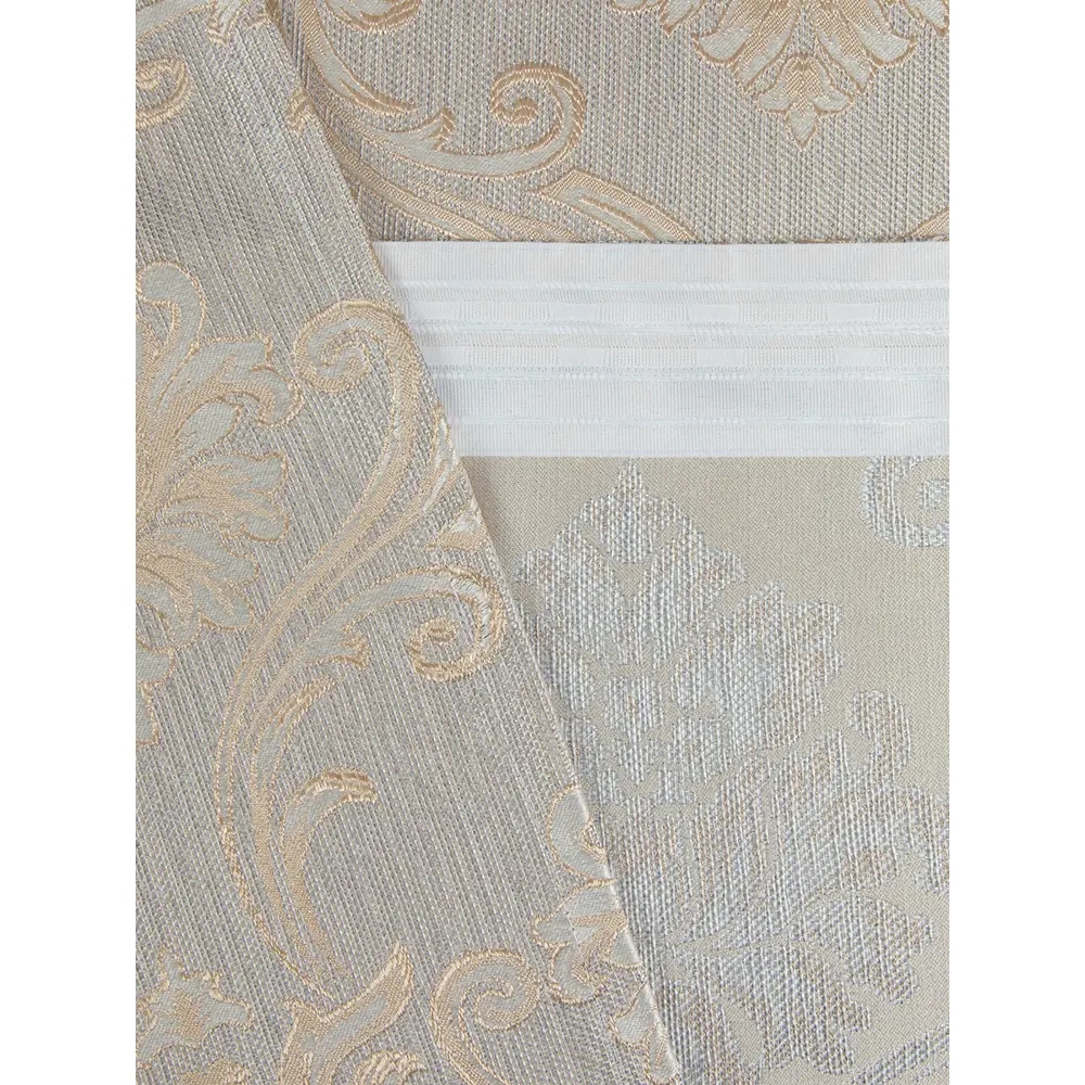 Фото 2 Штора на шторной ленте Классик-Шарм 200x260 см цвет серебристый Фото 2 Штора на шторной ленте Классик-Шарм 200x260 см цвет серебристый