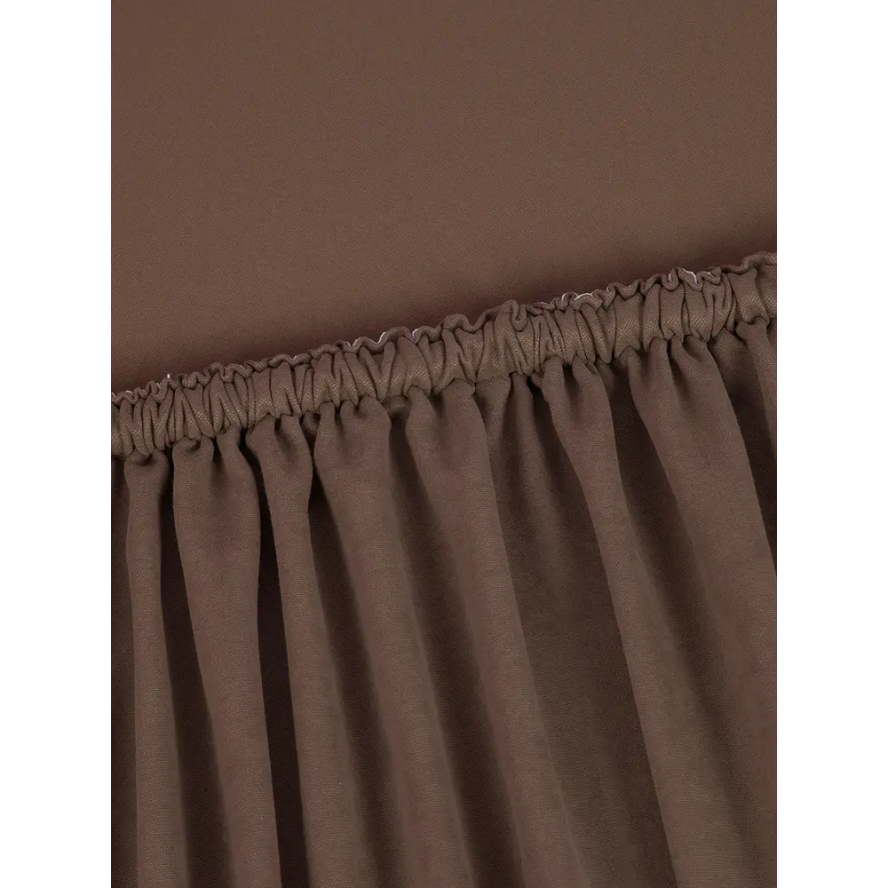 Фото 4 Штора на шторной ленте Канвас 200x280 см цвет коричневый