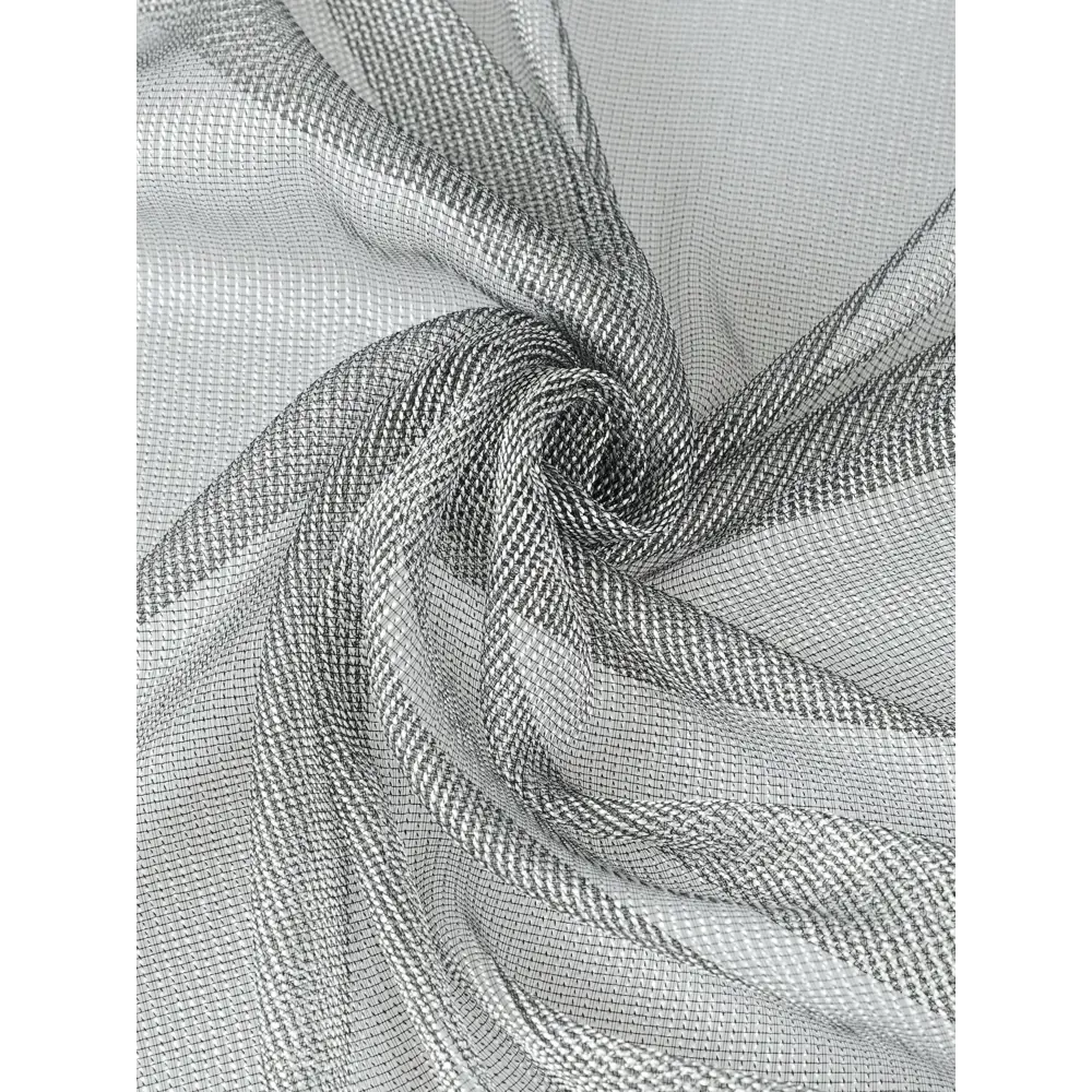 Фото 3 Тюль на шторной ленте Эми 300x270 см цвет черный Фото 3 Тюль на шторной ленте Эми 300x270 см цвет черный