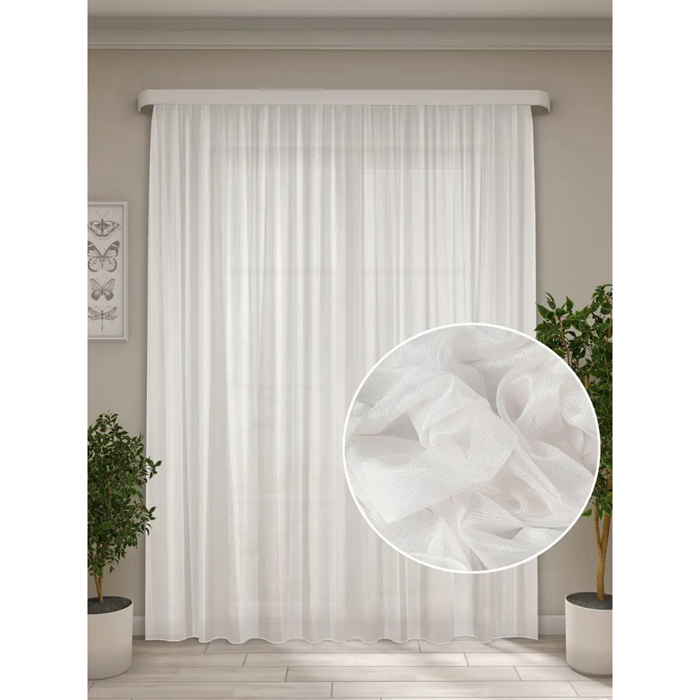 Фото Тюль на шторной ленте Эстэ 200x270 см цвет розовый Фото Тюль на шторной ленте Эстэ 200x270 см цвет розовый