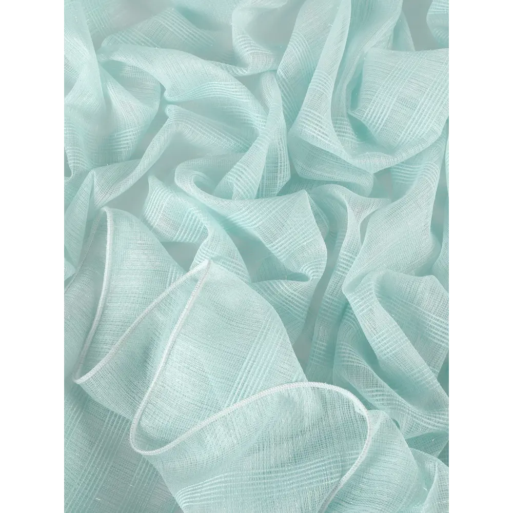 Фото 5 Тюль на шторной ленте Элиса 200x270 см цвет бирюзовый