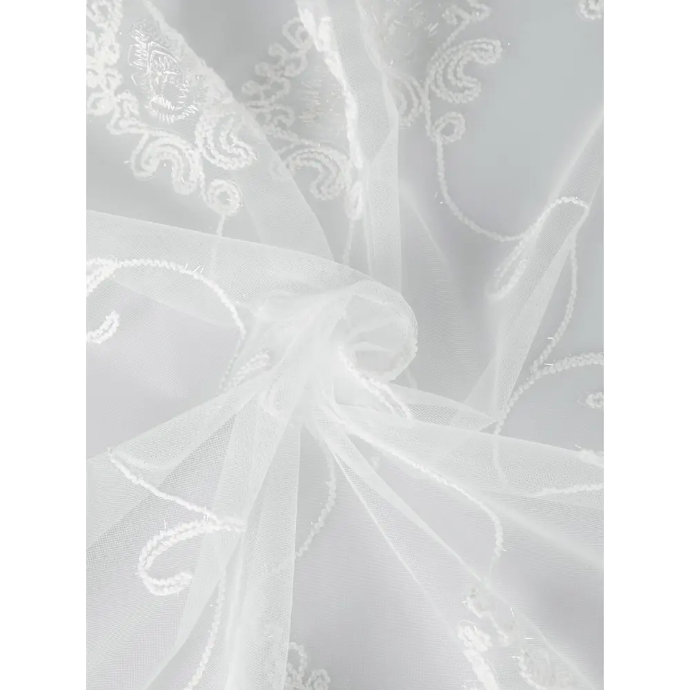 Фото 4 Тюль на шторной ленте для кухни Верити 300x260 см цвет белый Фото 4 Тюль на шторной ленте для кухни Верити 300x260 см цвет белый