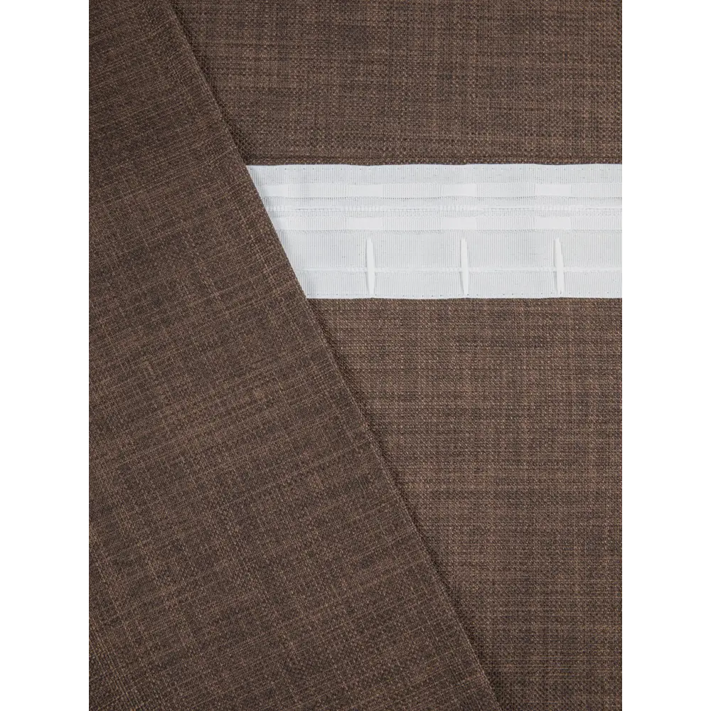 Фото 4 Штора на шторной ленте Томас 200x270 см цвет коричневый Фото 4 Штора на шторной ленте Томас 200x270 см цвет коричневый