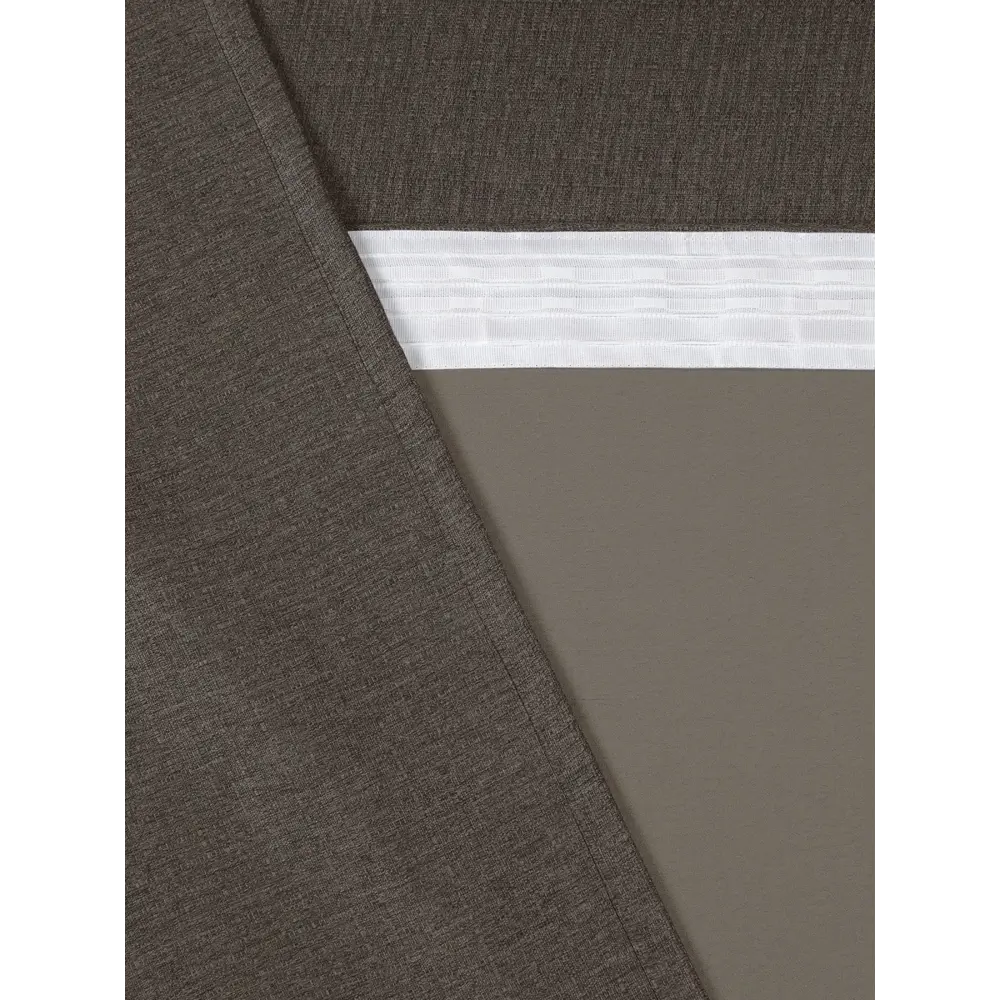 Фото 3 Комплект штор на шторной ленте Кади 250x260 см цвет темно-коричневый Фото 3 Комплект штор на шторной ленте Кади 250x260 см цвет темно-коричневый