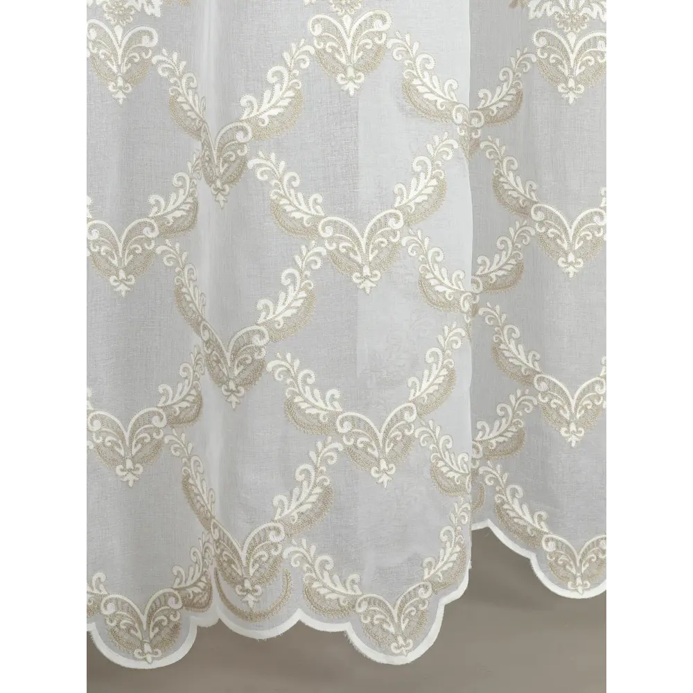 Фото 3 Тюль на шторной ленте для кухни Амали 300x260 см цвет бежевый Фото 3 Тюль на шторной ленте для кухни Амали 300x260 см цвет бежевый