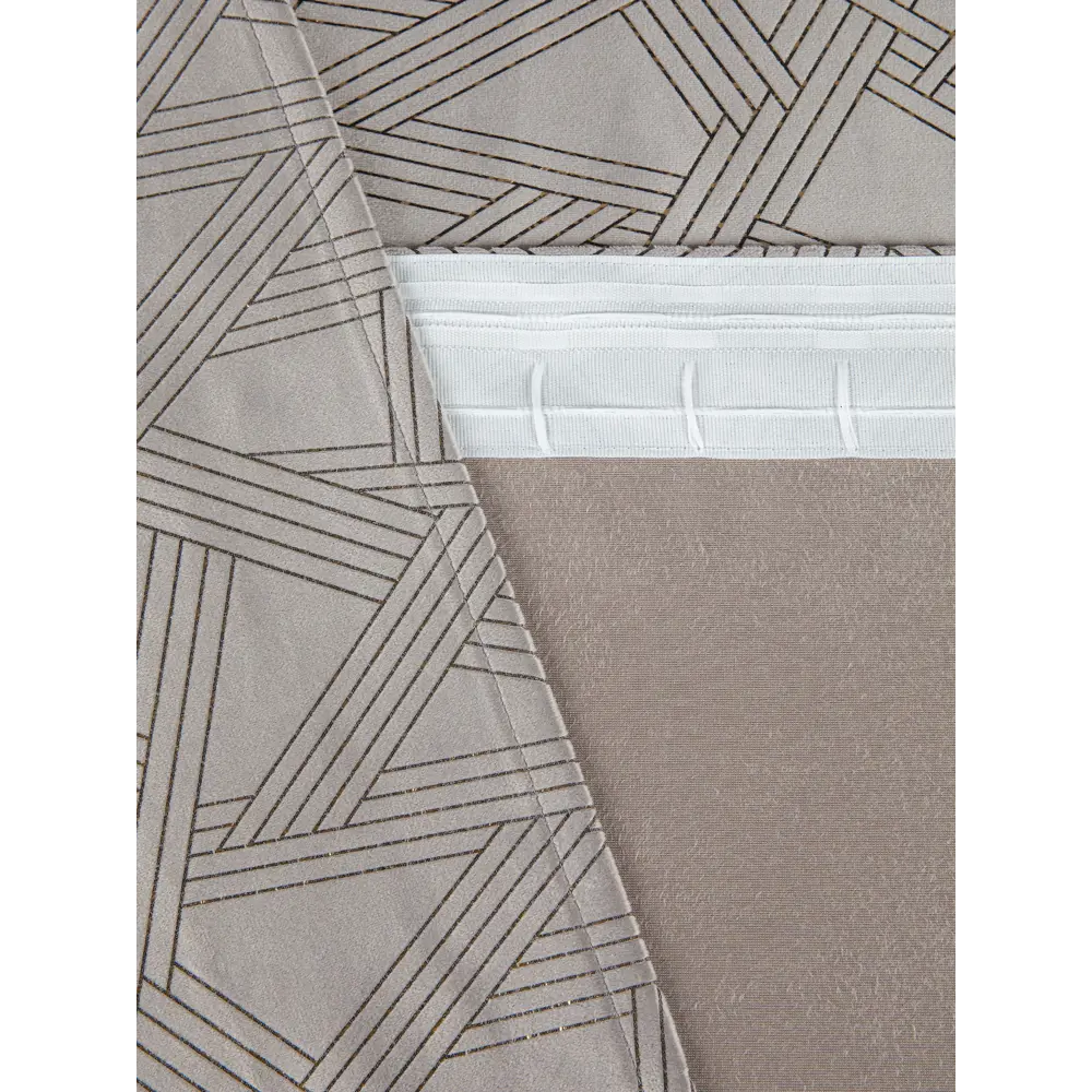 Фото 4 Штора на шторной ленте Голди 200x290 см цвет серый Фото 4 Штора на шторной ленте Голди 200x290 см цвет серый