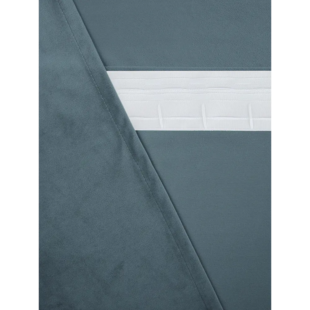 Фото 3 Штора на шторной ленте Лаурел 140x240 см цвет серое небо