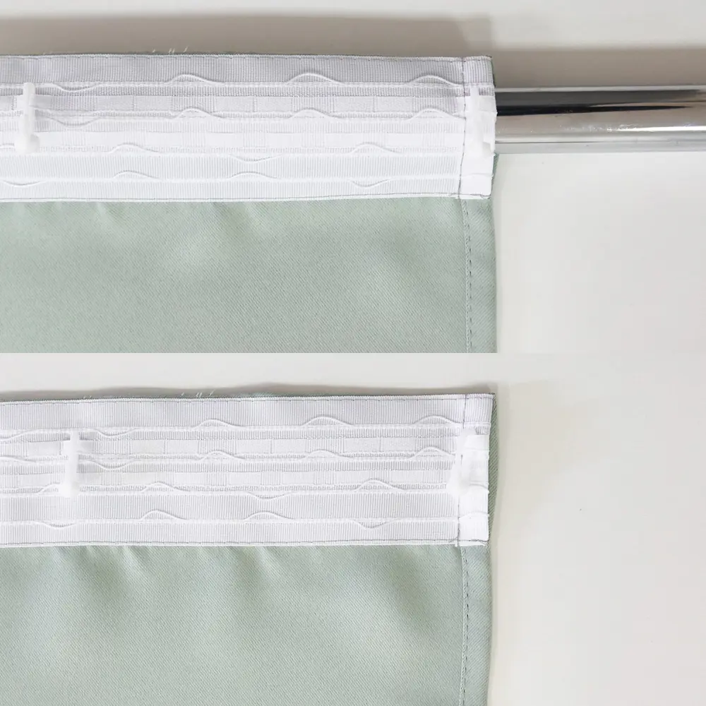 Фото 6 Штора на шторной ленте Witerra блэкаут 100550 135x260 см цвет фисташковый