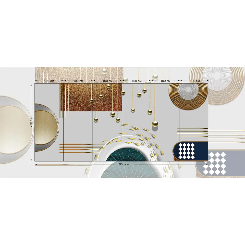 Фото 2 Фотообои флизелиновые Bartonwall 600x270 см 3Д Геометрия Фото 2 Фотообои флизелиновые Bartonwall 600x270 см 3Д Геометрия