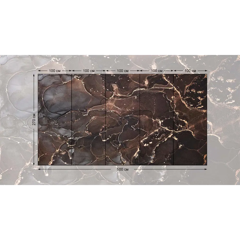 Фото 2 Фотообои флизелиновые Bartonwall 500x270 см Мрамор Флюид Разводы M09905