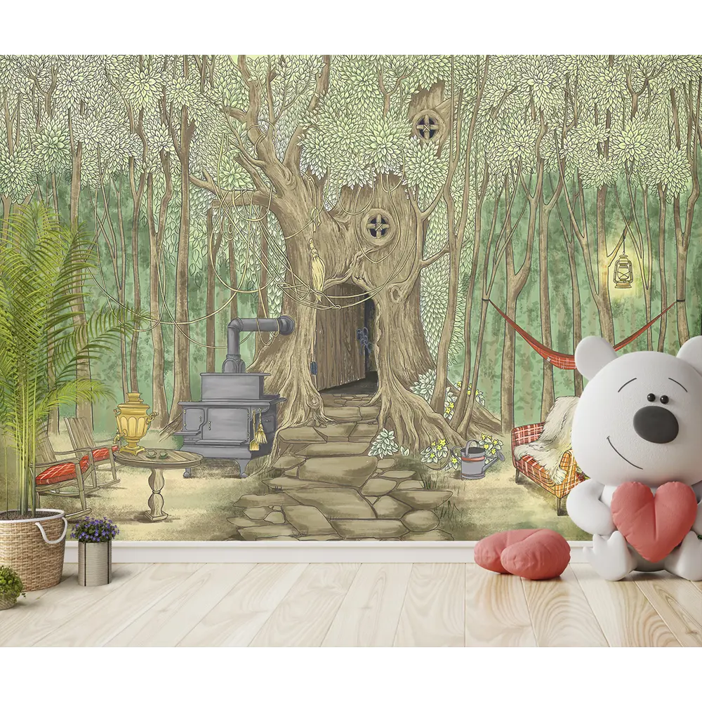 Фото Фотообои флизелиновые Luxury walls Детские 400x270 см Лесной уют Фото Фотообои флизелиновые Luxury walls Детские 400x270 см Лесной уют