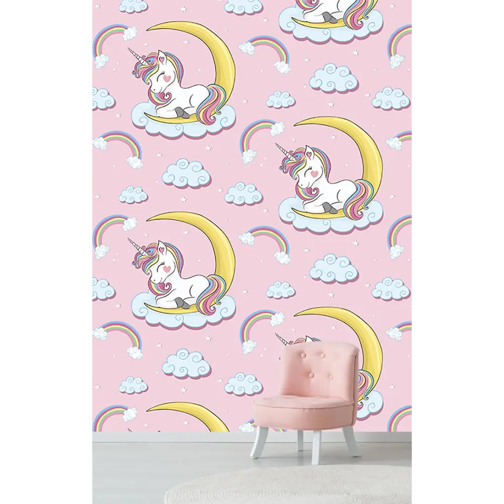 Фото Фотообои флизелиновые Bartonwall 200x270 см Детские Единорог Фото Фотообои флизелиновые Bartonwall 200x270 см Детские Единорог